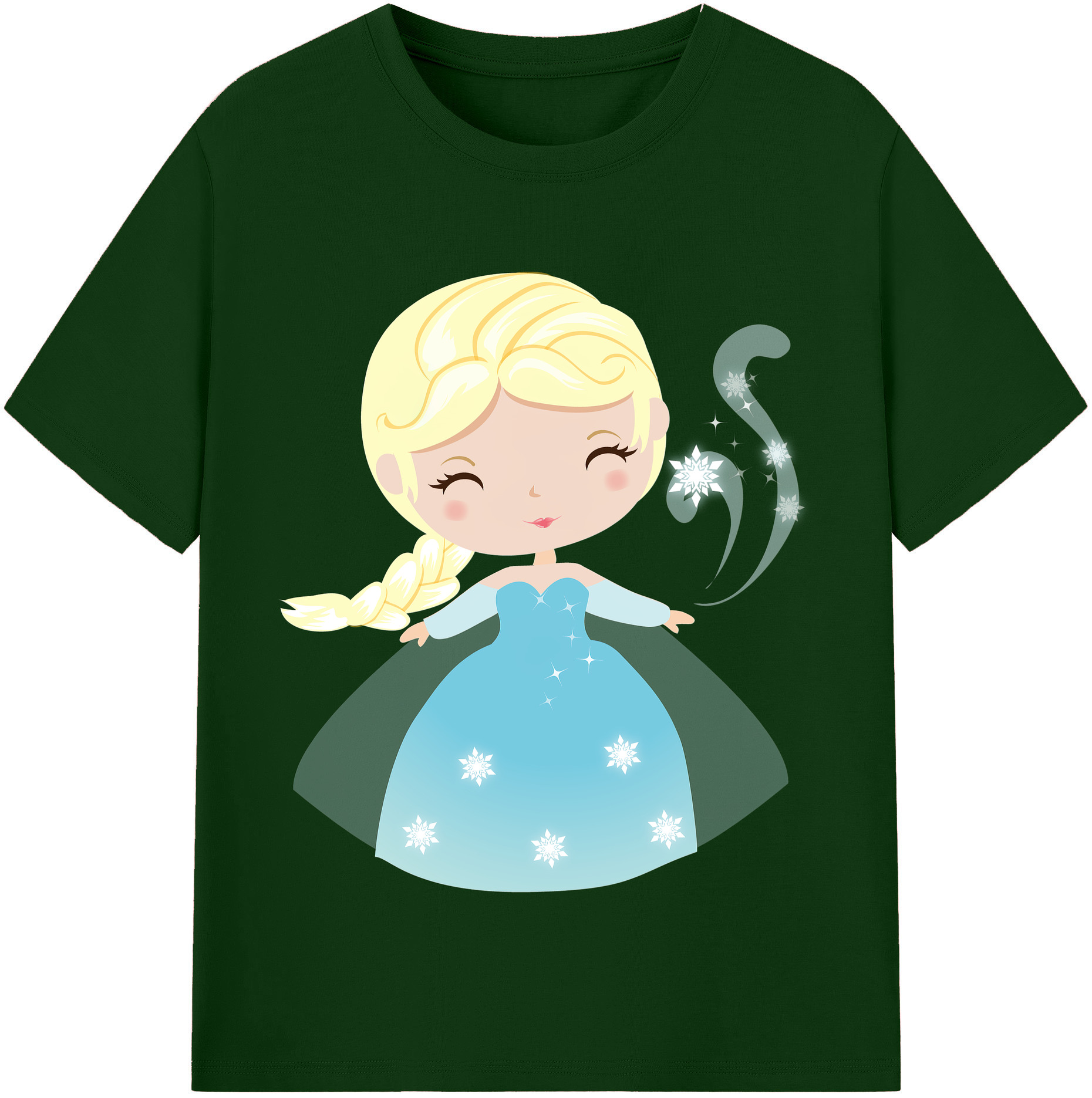 （画像用） アナと雪の女王 アンナ エルサ Frozen Anna Elsa 綿100％半袖Tシャツ（フロントプリント）